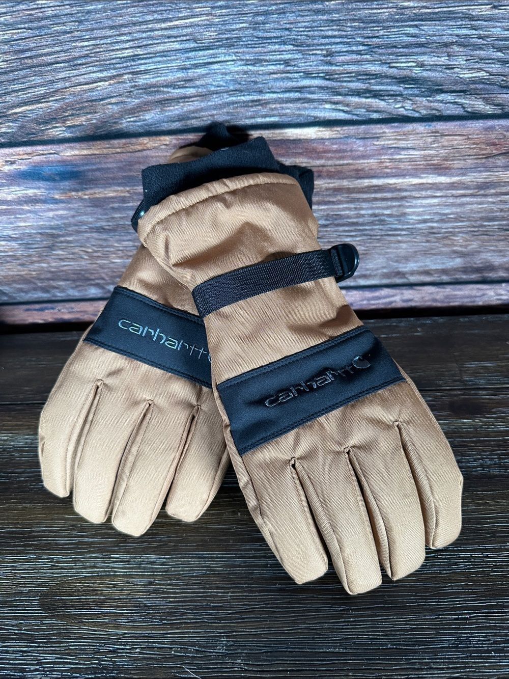 Carhartt Tan and Black Winter Work Gloves